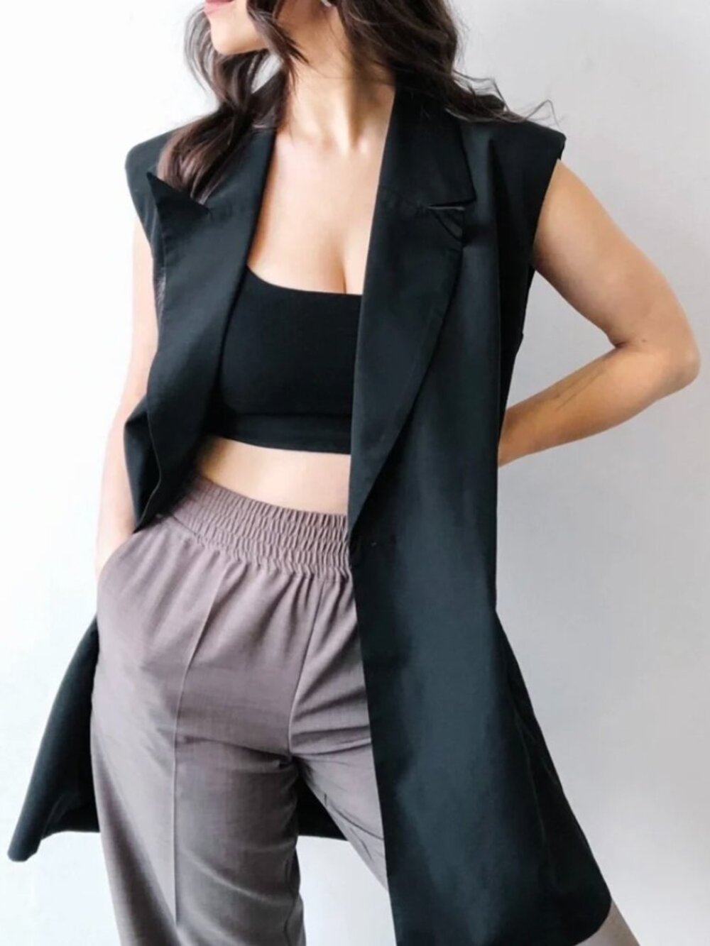 Birgitte Herskind Phoebe Vest / Sleeveless Blazer – Black – Size 38 (Medium) 🖤 - Picture 5 of 8
